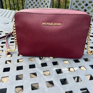 Michael Kors Burgundy Crossbody Bag